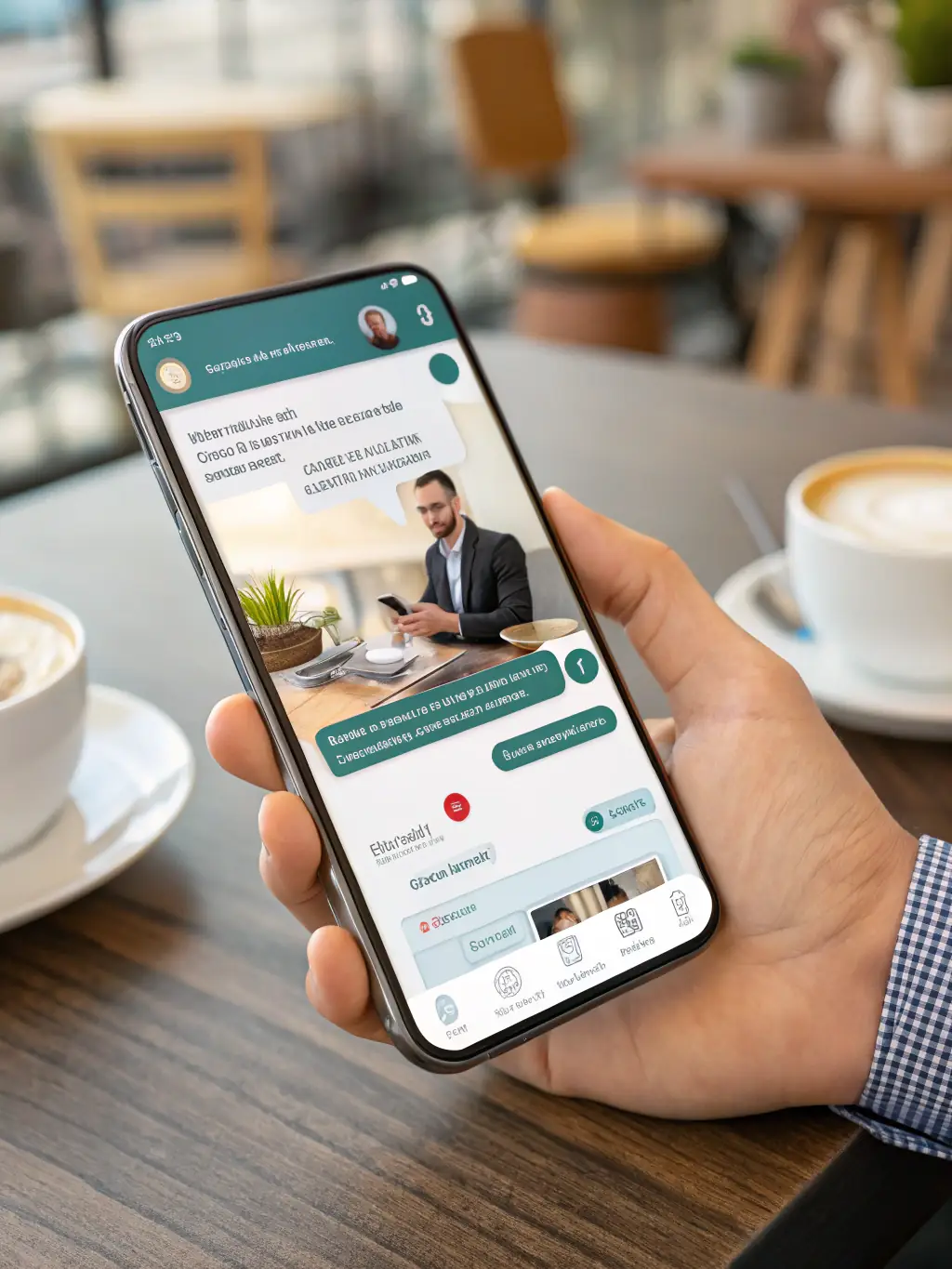 A screenshot of a WhatsApp chat interface, highlighting a user initiating contact with AllYourStay's manager by clicking a 'Book with a Discount' button.
